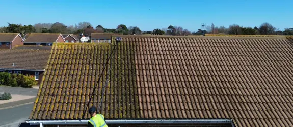 Roof cleaning a healthcare centre in Middlesbrough